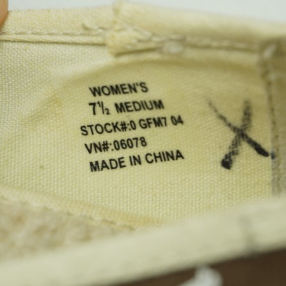 LL Bean Canvas Dog Print Sherpa‎ Lined Slip On Sneaker Shoes Size 7.5 - Picture 6 of 9